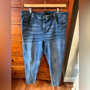 Universal Standard Seine High Rise Skinny Jean Distressed Blue 20L